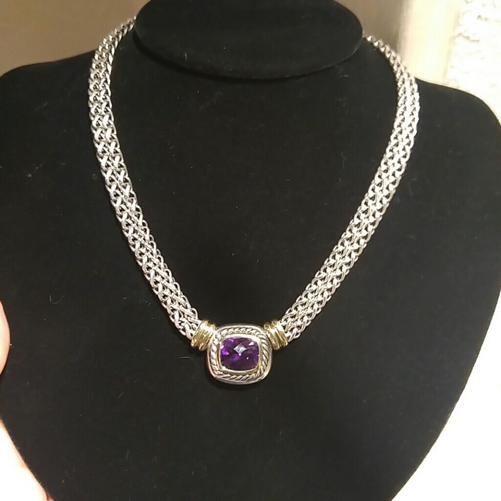 David Yurman 14 kt & Sterling Silver Albion Neckla